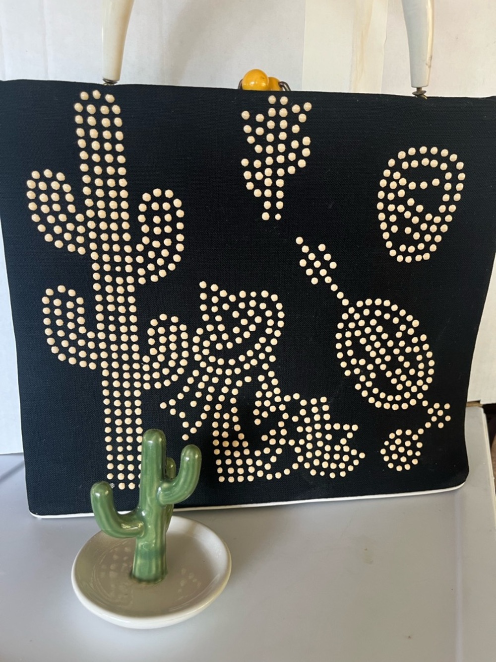 MidCentury Saguaro Cactus Mariachi Handbag Purse
